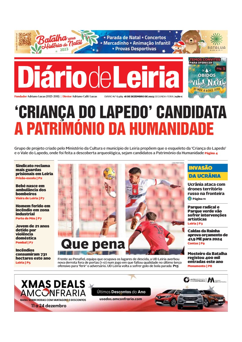 Jornal de Leiria - Alterado o horário do jogo da União de Leiria